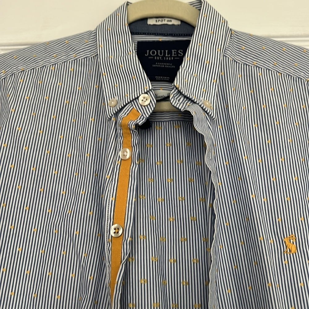 Joules Men's Blue Striped Shirt - Picture 2 of 4